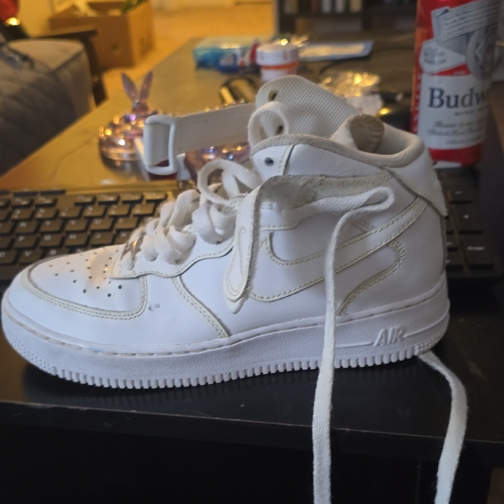 Nike White High-Top Athletic Shoes